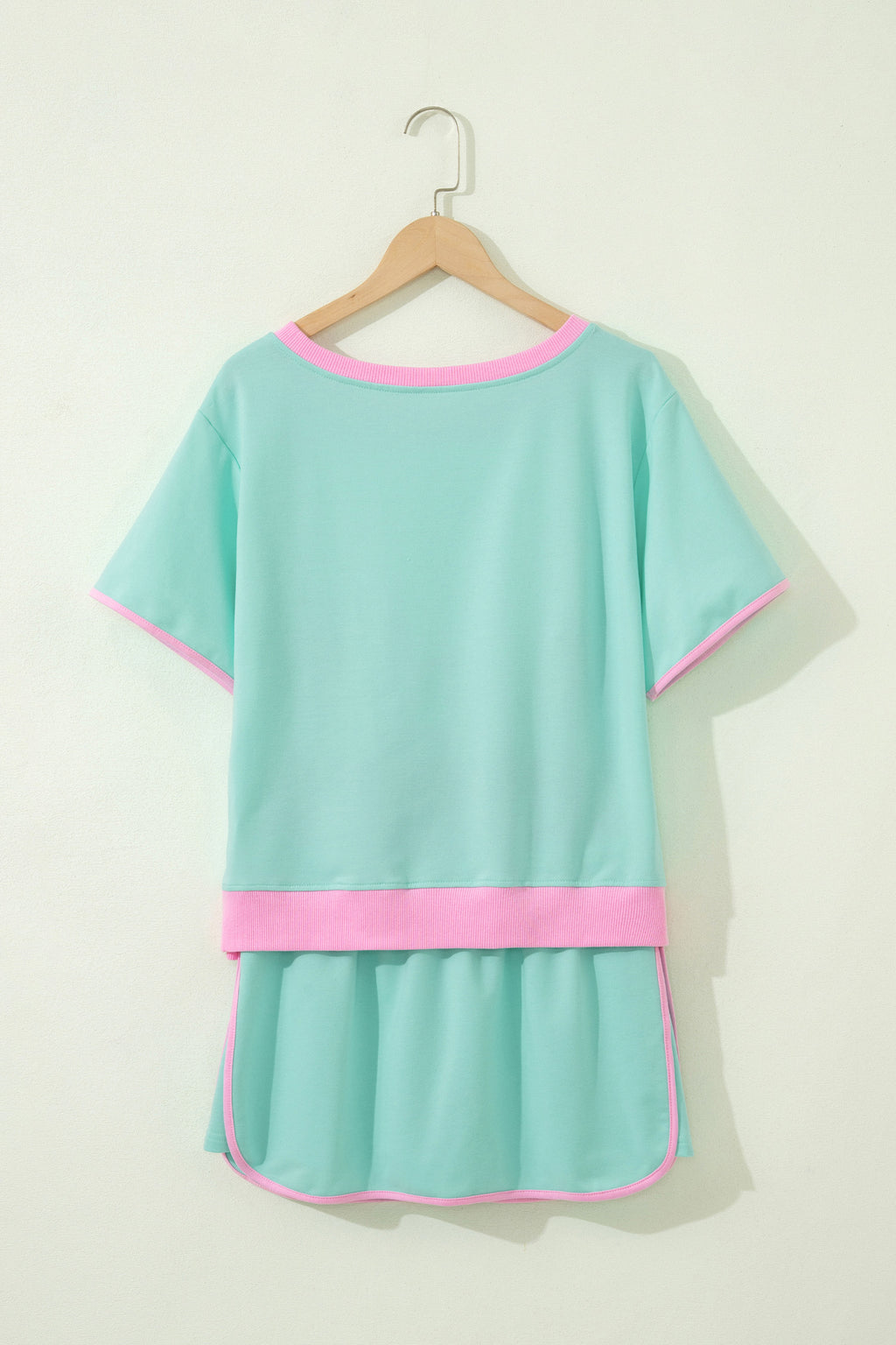 Drop Shoulder T Shirt and Skort Set