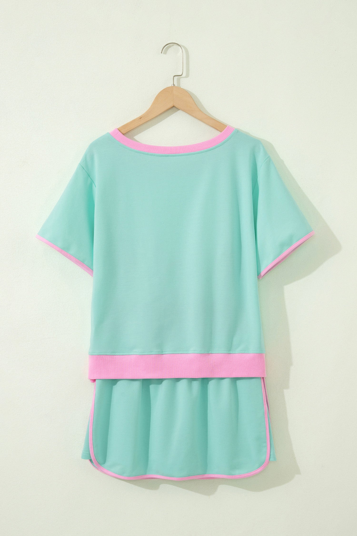 Drop Shoulder T Shirt and Skort Set