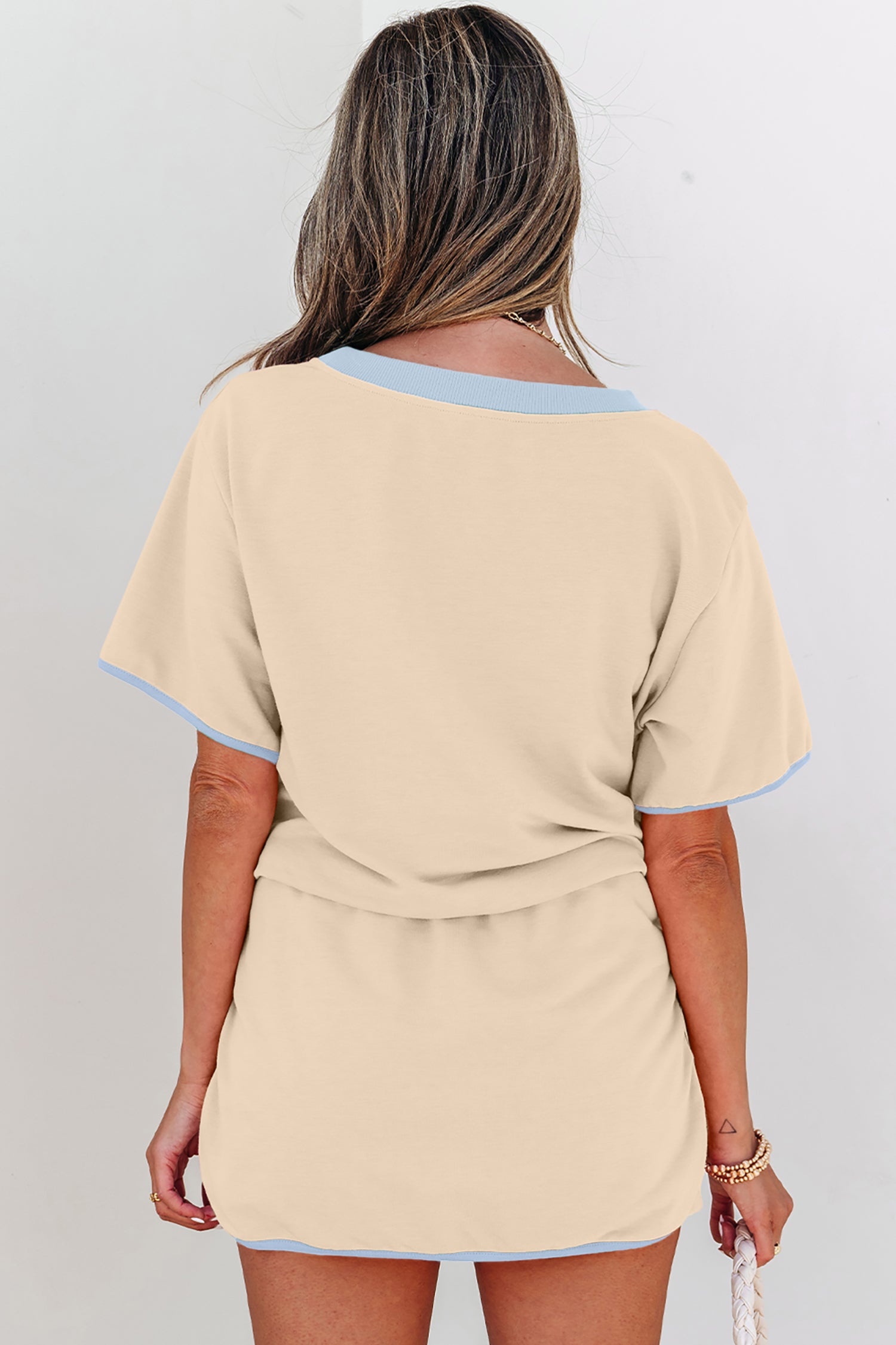 Drop Shoulder T Shirt and Skort Set