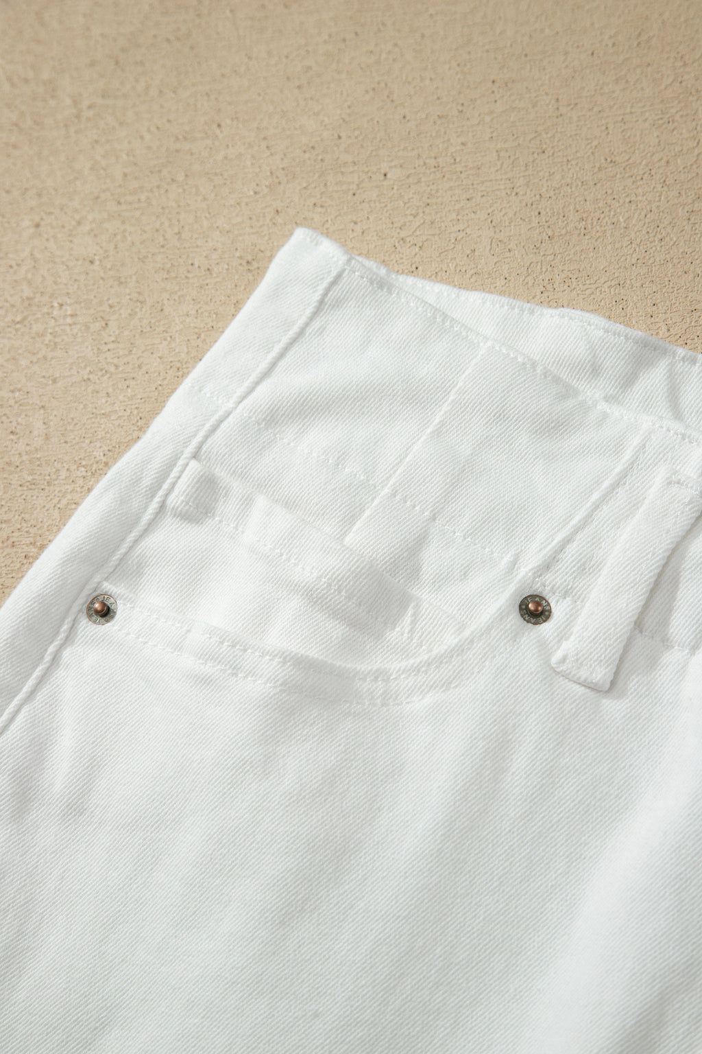 Button High Waist Wide Leg Jeans
