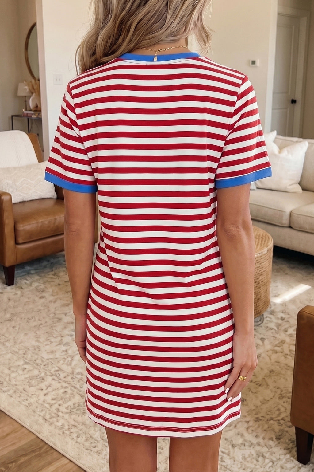 Striped T Shirt Mini Dress