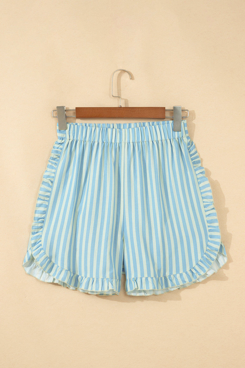 Ruffle Trim Casual Shorts