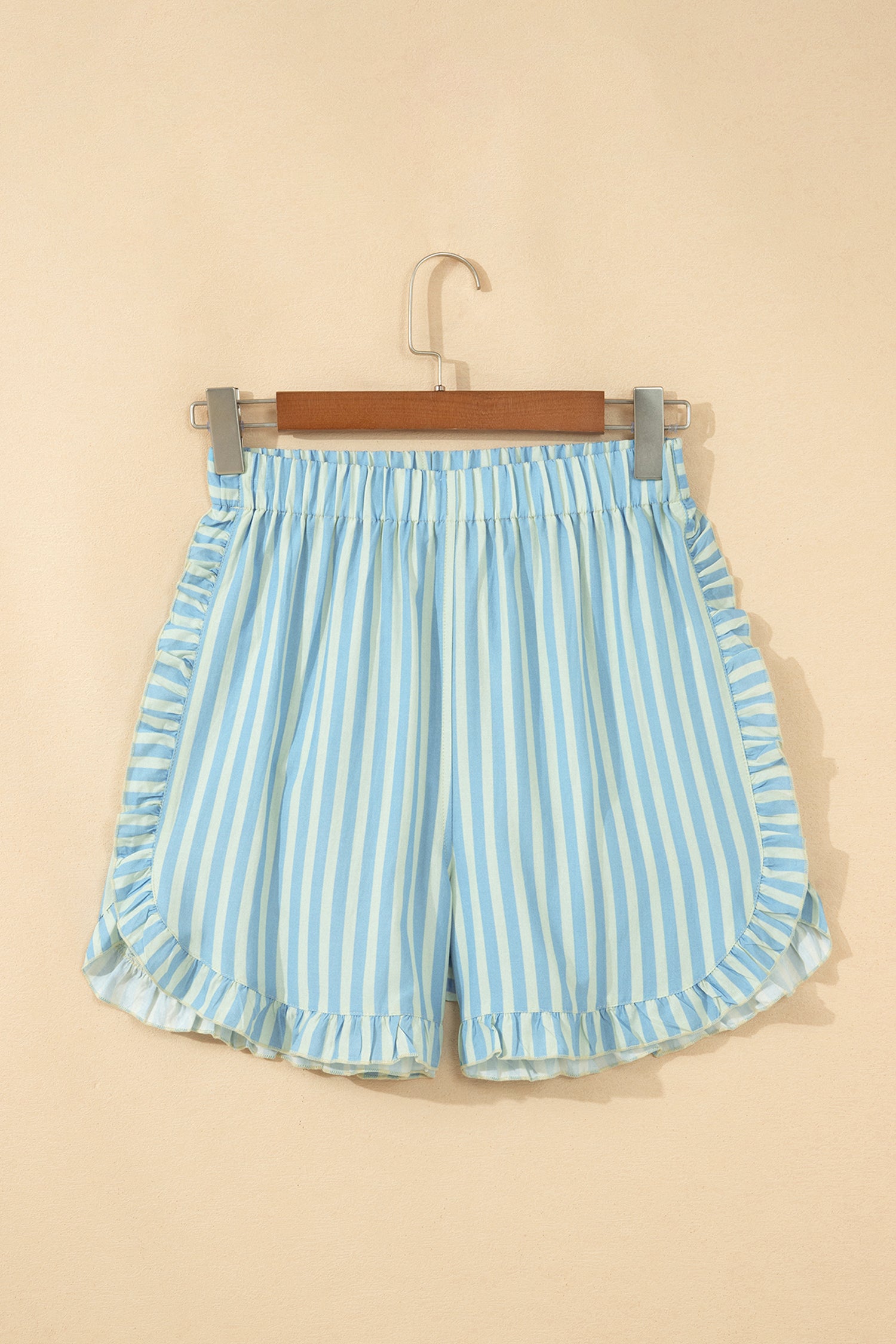 Ruffle Trim Casual Shorts
