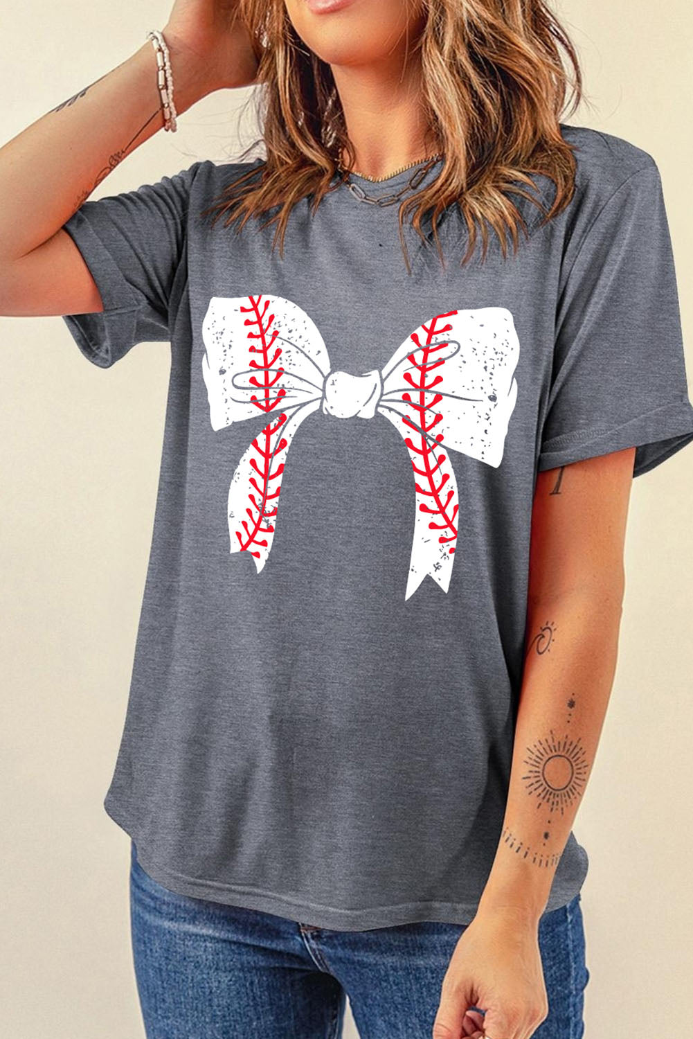 Baseball Bowknot Tee