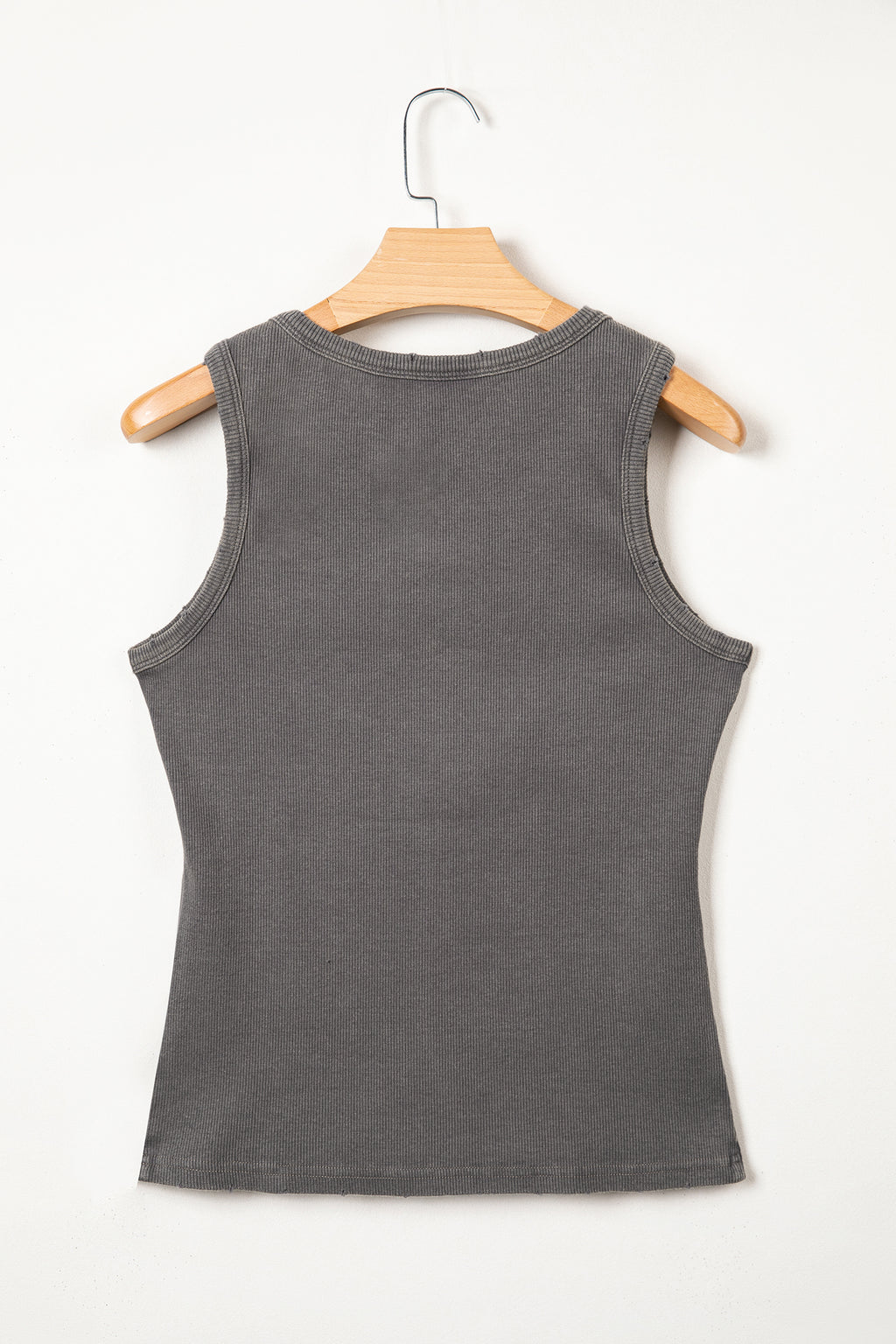 Bright Green Vintage Distressed Ribbed Mineral Wash Tank Top