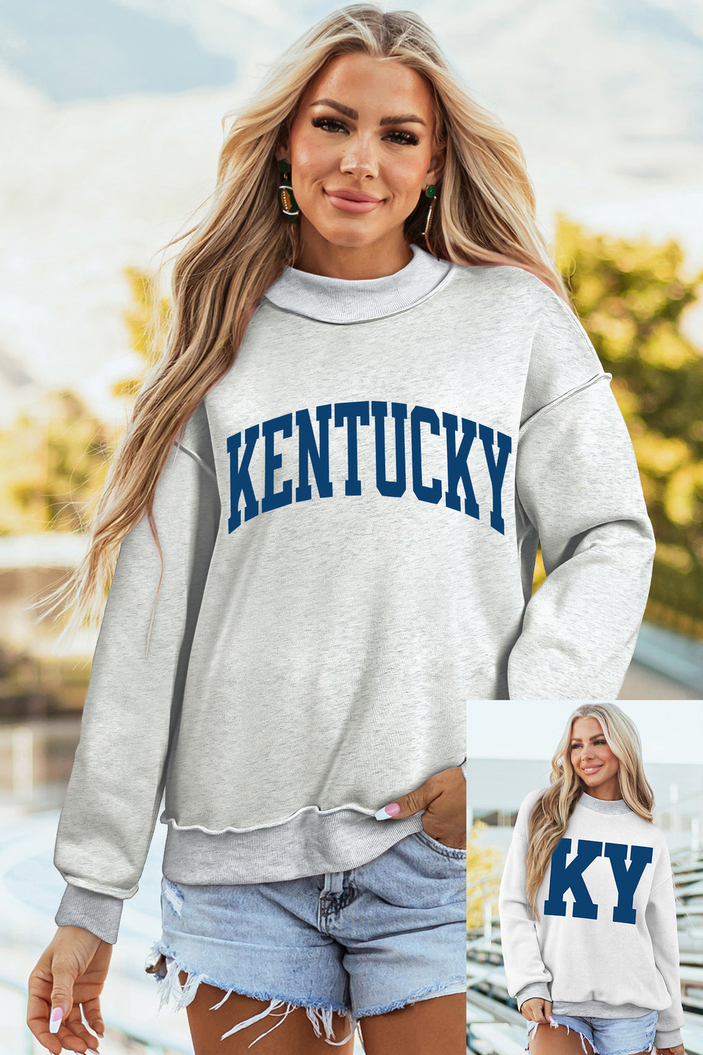 KENTUCKY Reversible High Neck Sweatshirt