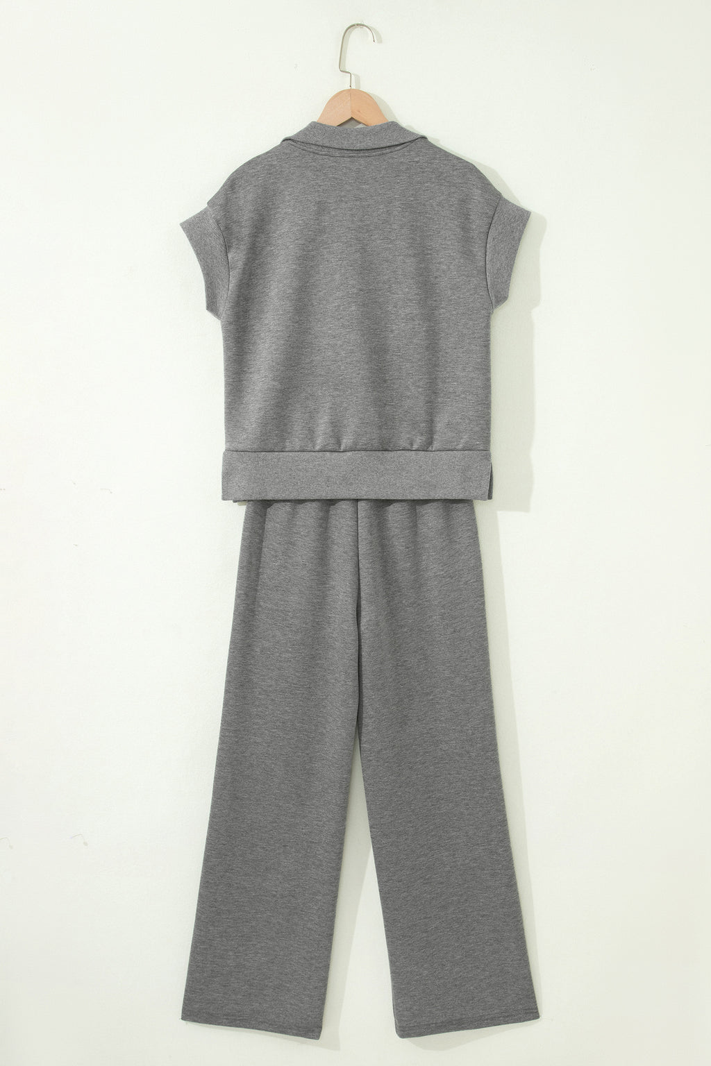 Light Grey Half Zip Pant Set