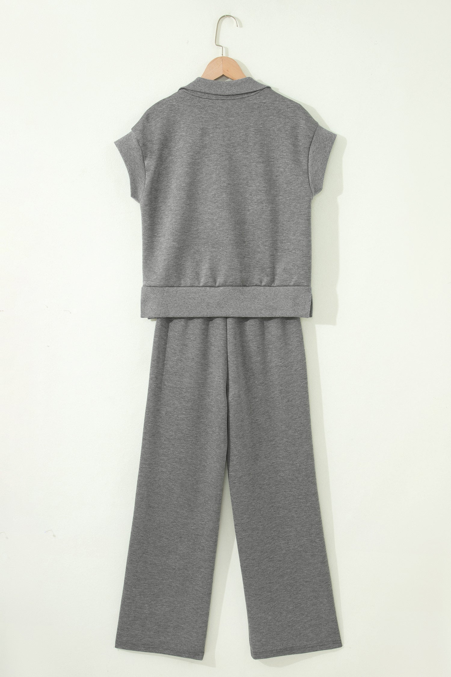 Light Grey Half Zip Pant Set