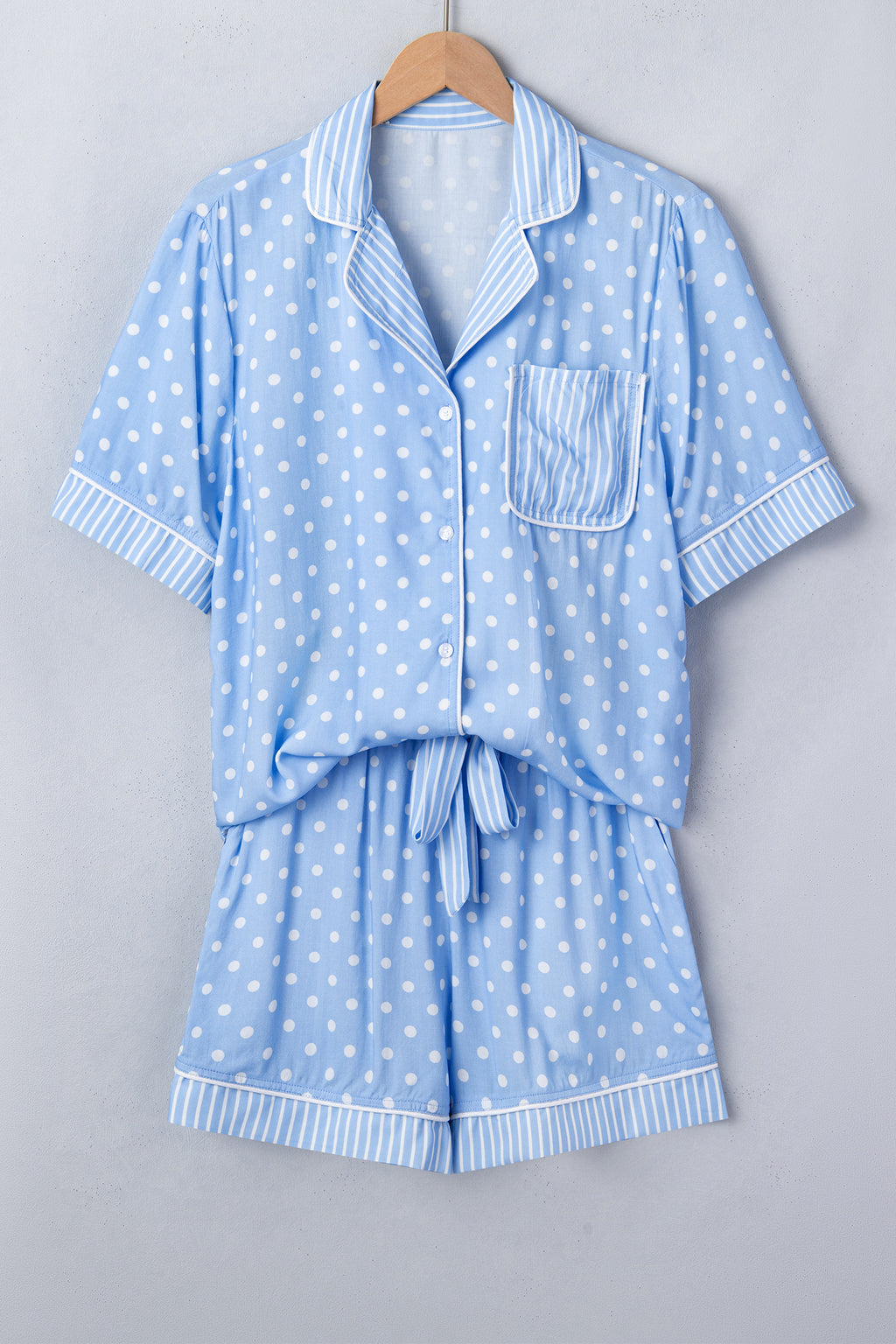 Dotted Print Soft Short Pajama Set