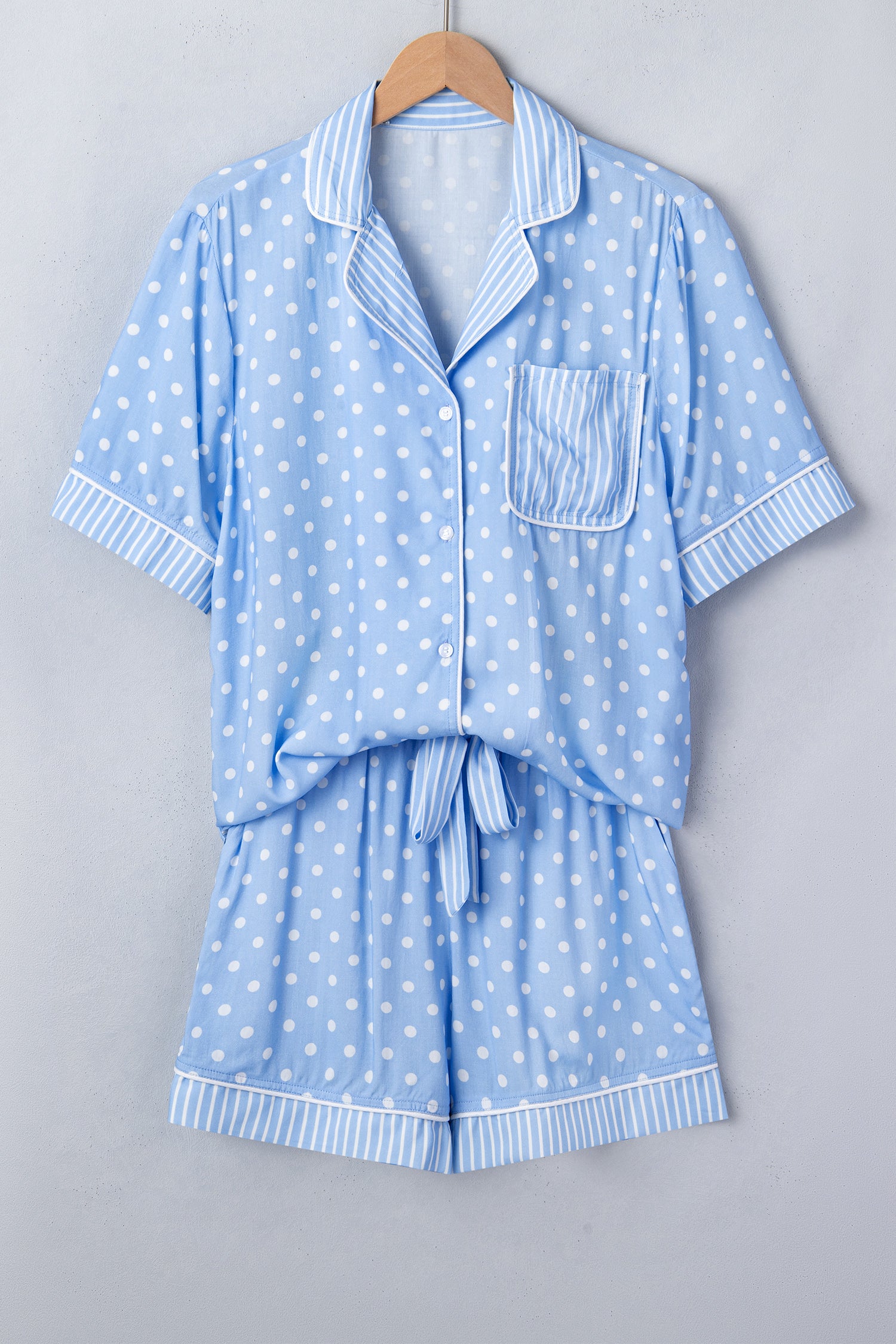 Dotted Print Soft Short Pajama Set