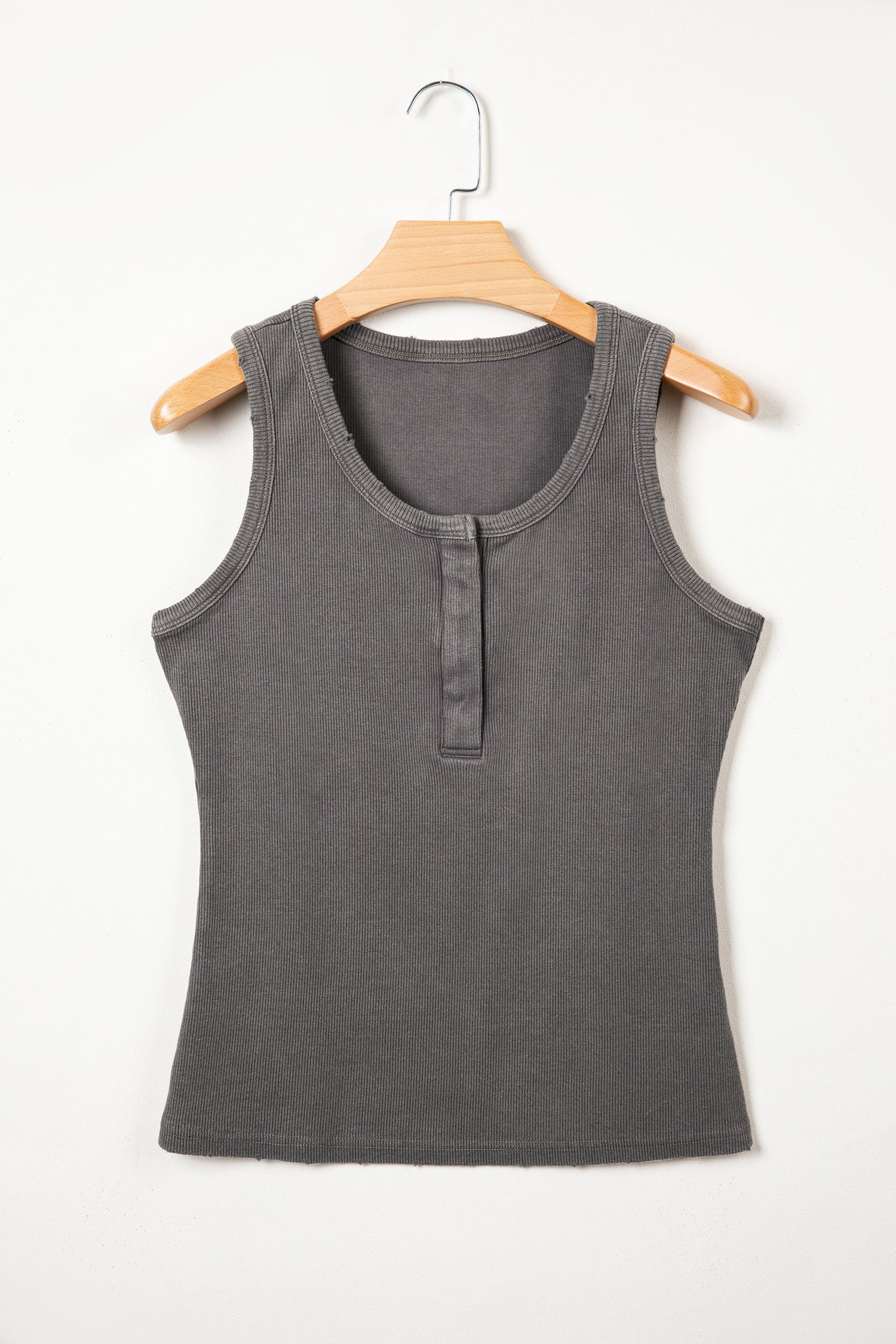 Bright Green Vintage Distressed Ribbed Mineral Wash Tank Top