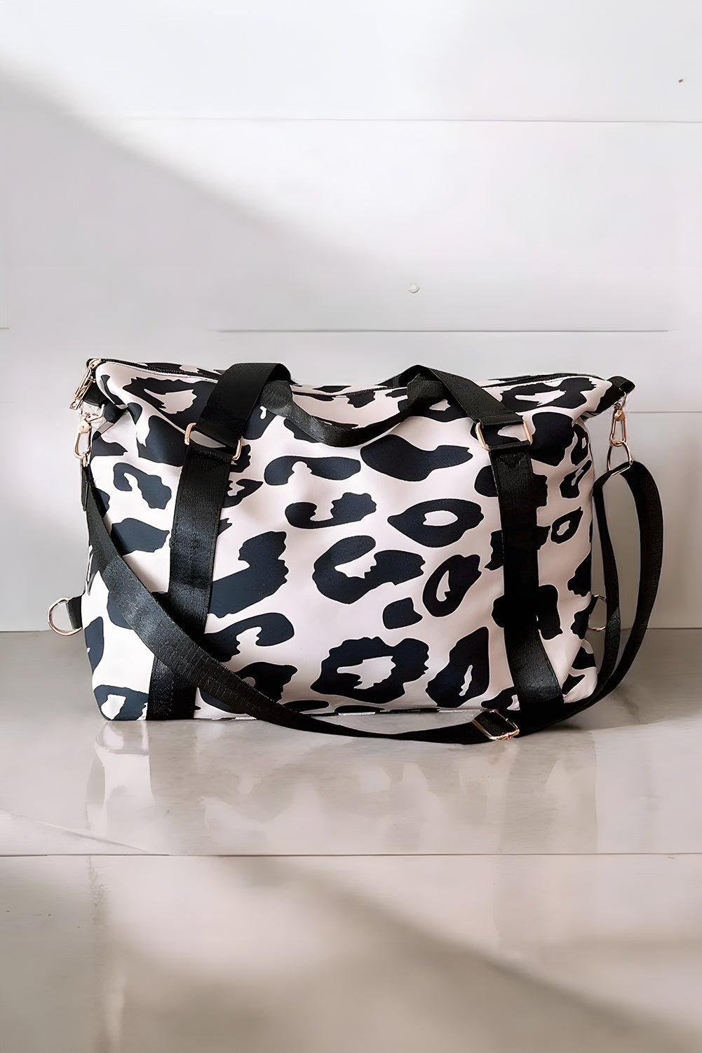 Leopard Print Luggage Tote Bag