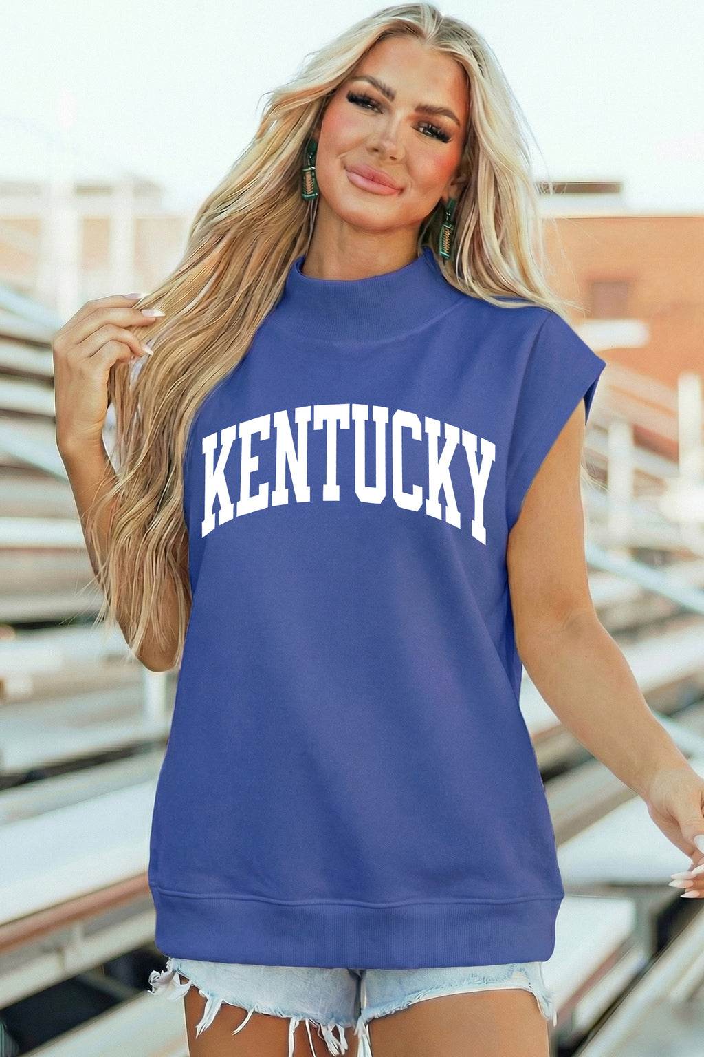 KENTUCKY Leopard Mock Neck Tee