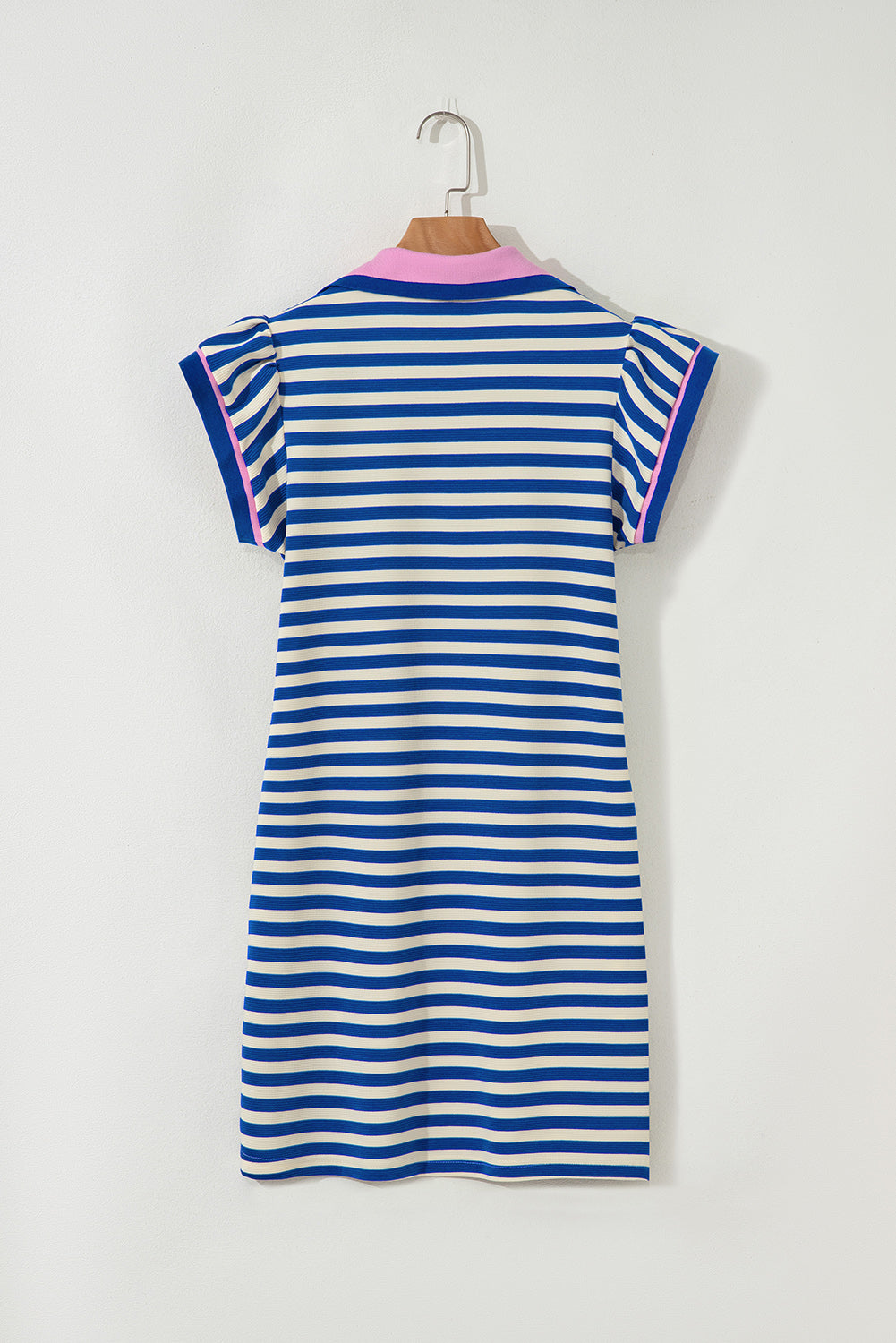 Short Sleeve Pop Of Color Dress