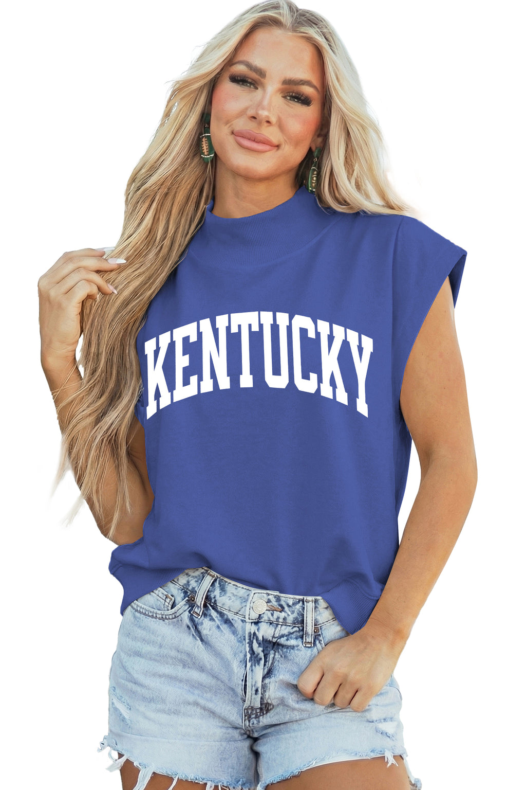 KENTUCKY Leopard Mock Neck Tee