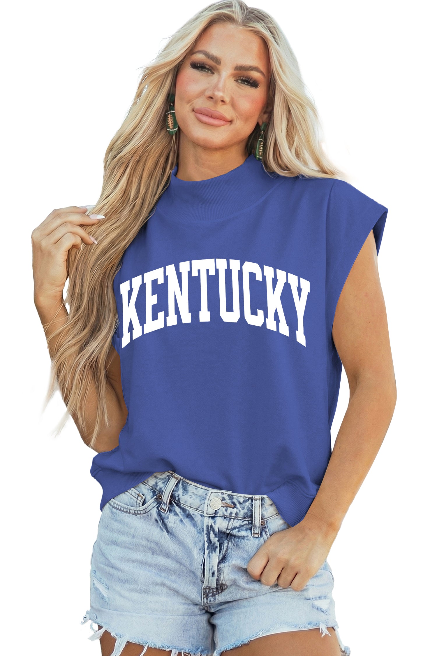 KENTUCKY Leopard Mock Neck Tee