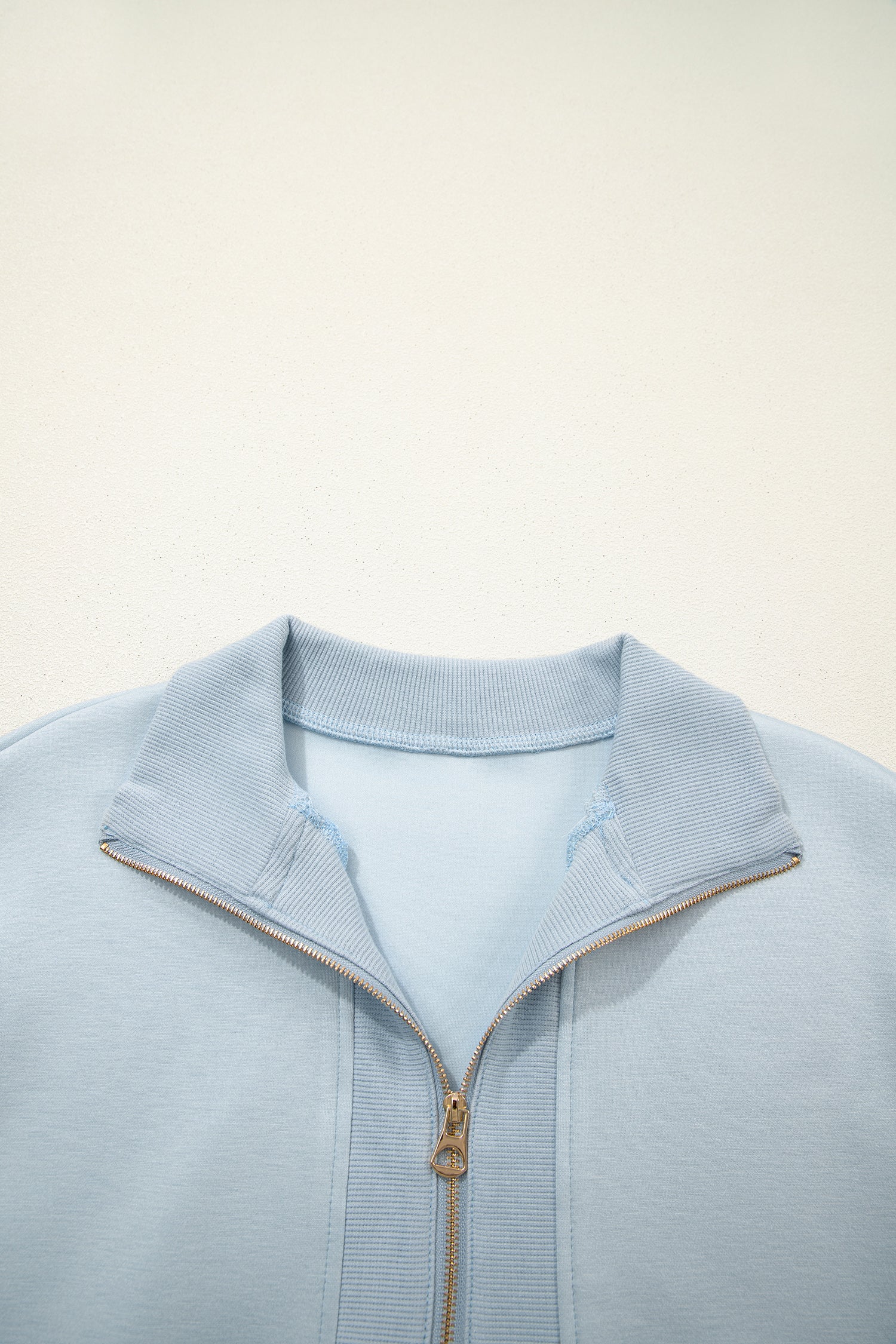 Light Grey Half Zip Pant Set