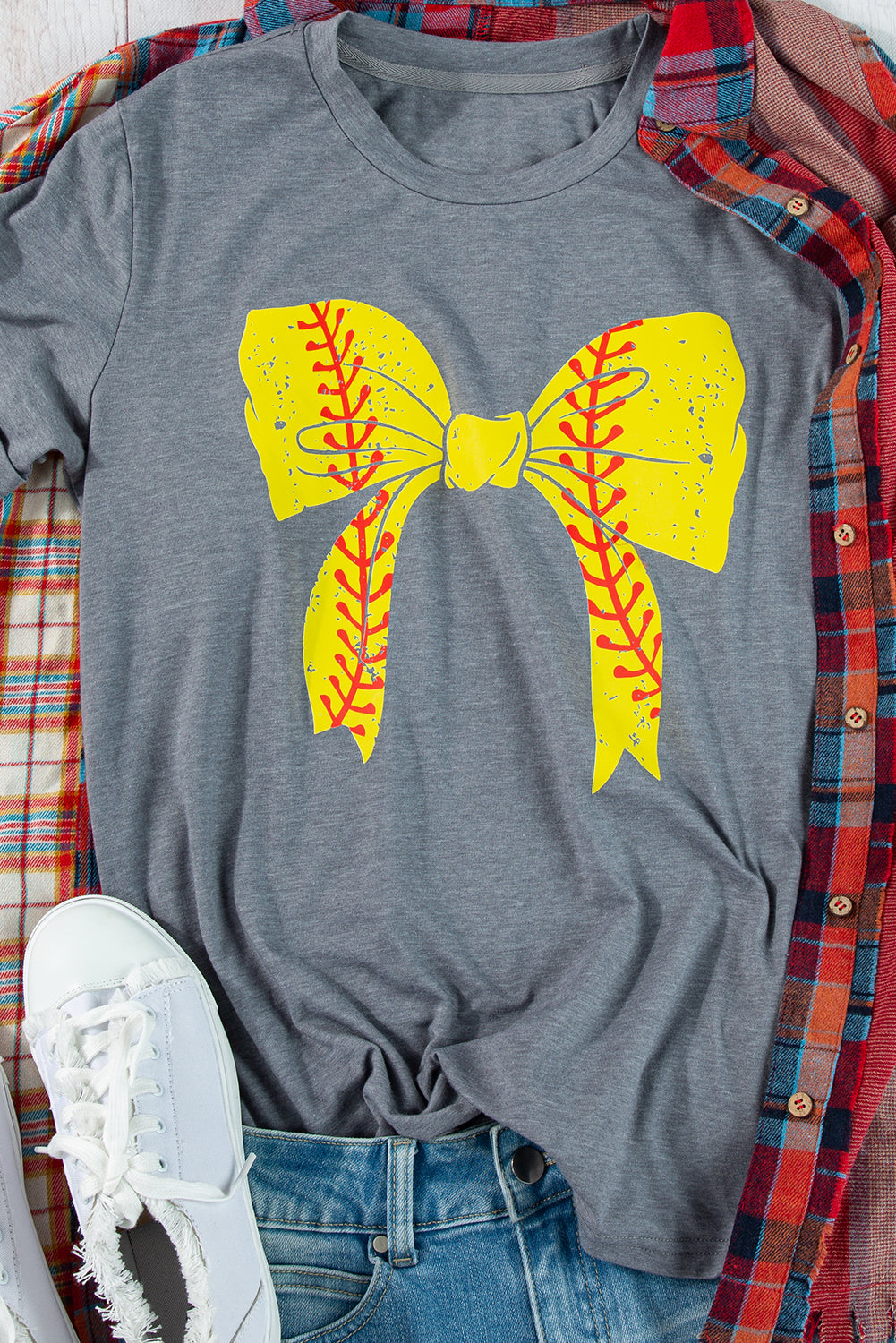 Baseball Bowknot Tee