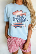 Patriotic Fish Graphic T Shirt