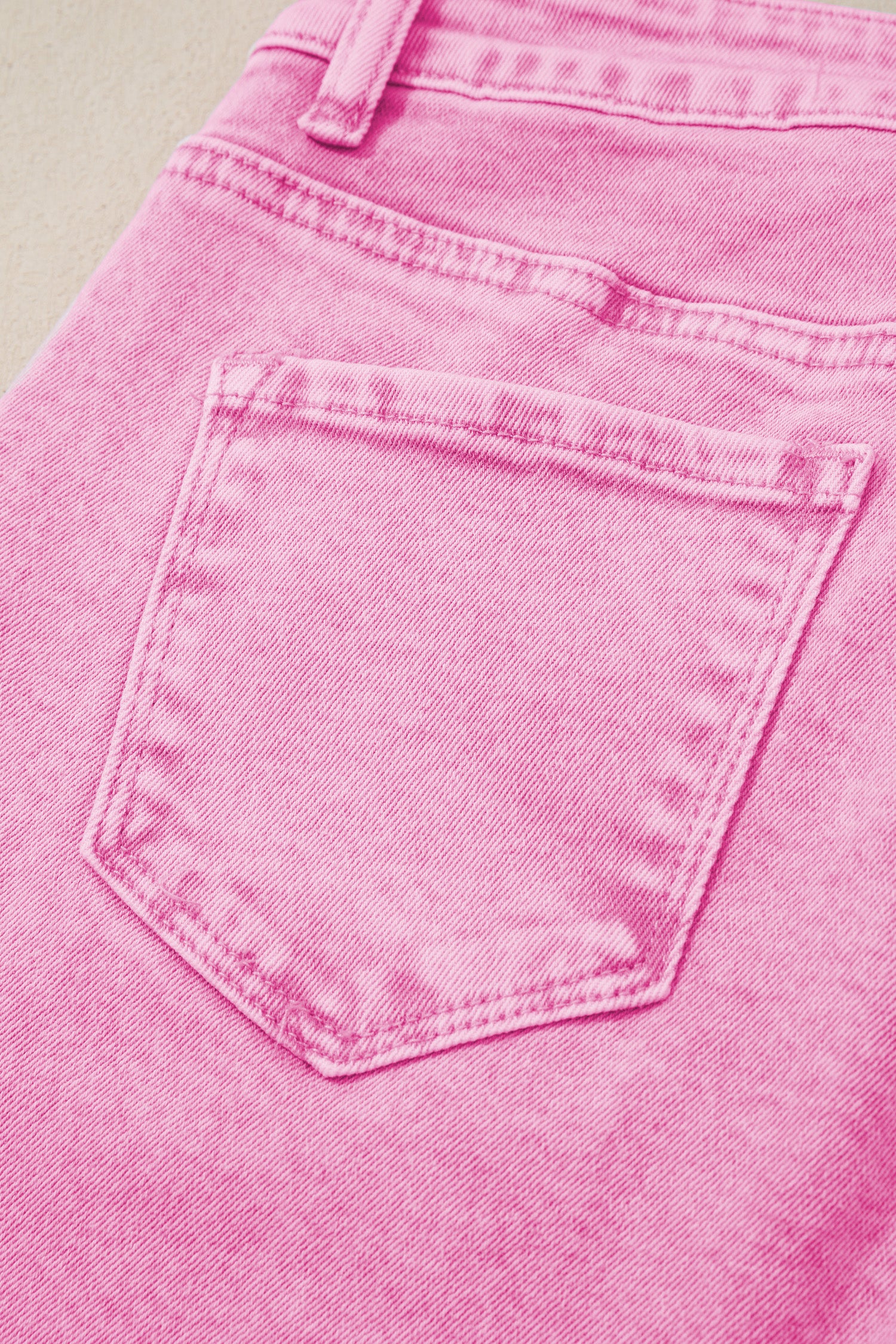 High Waist Raw Hem Shift Jeans