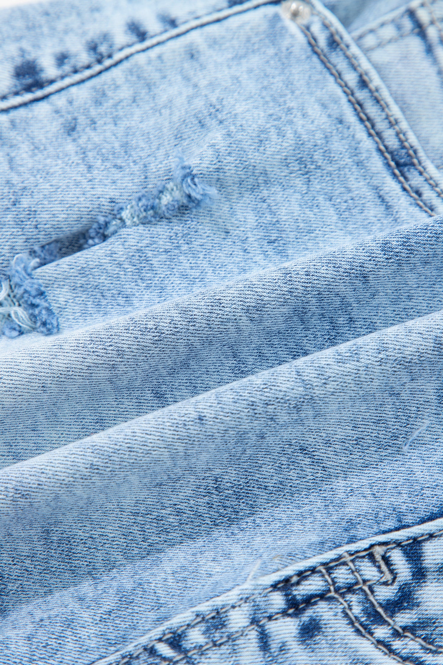 Distressed Denim Shorts