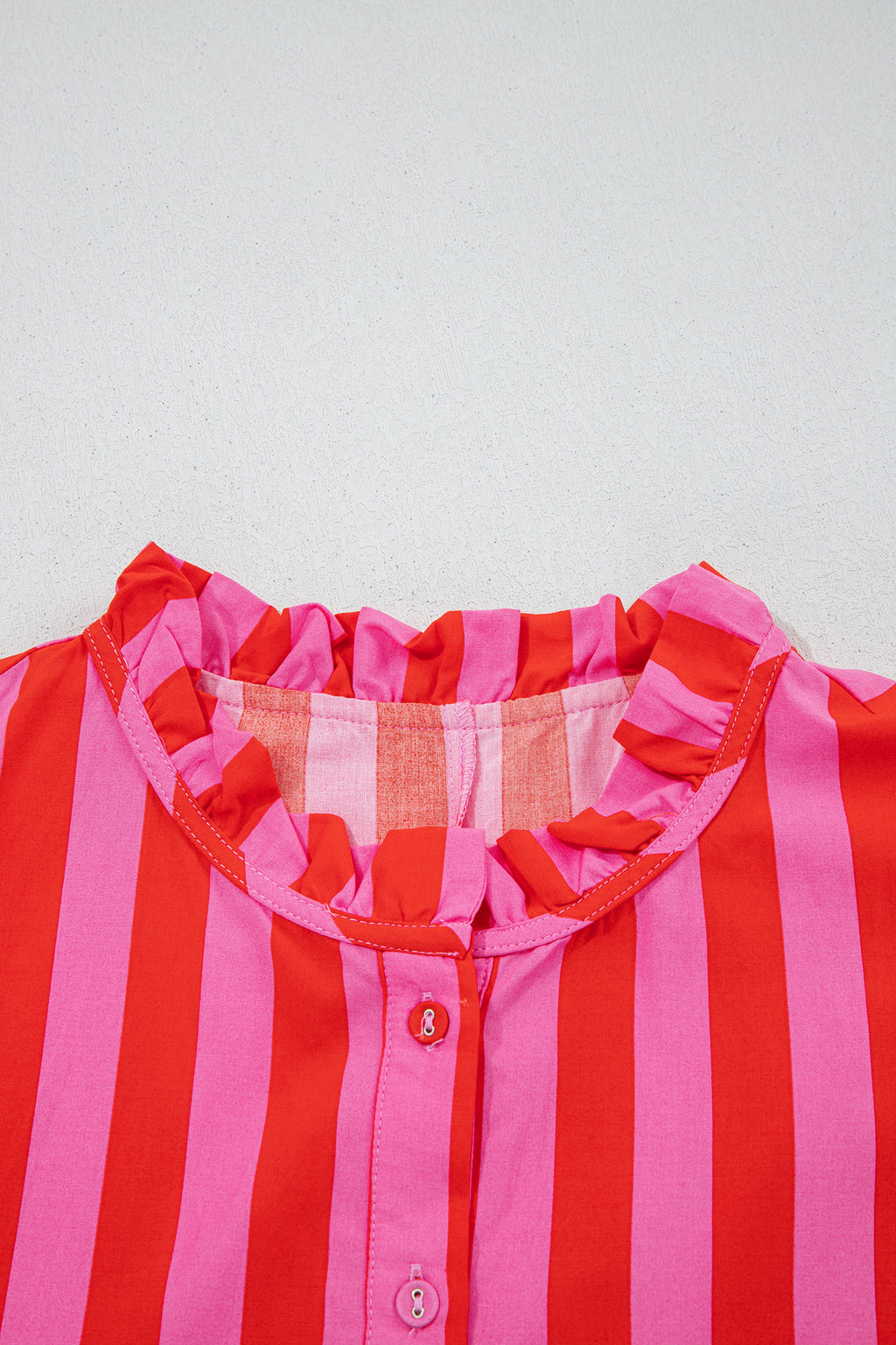 Half Button Puff Sleeve Mini Dress