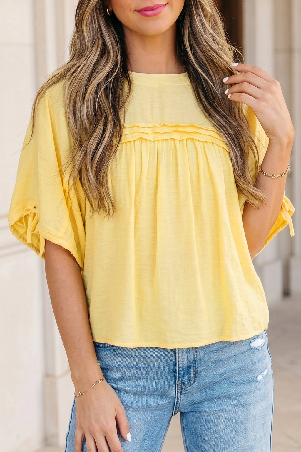 Half Sleeve Babydoll Blouse
