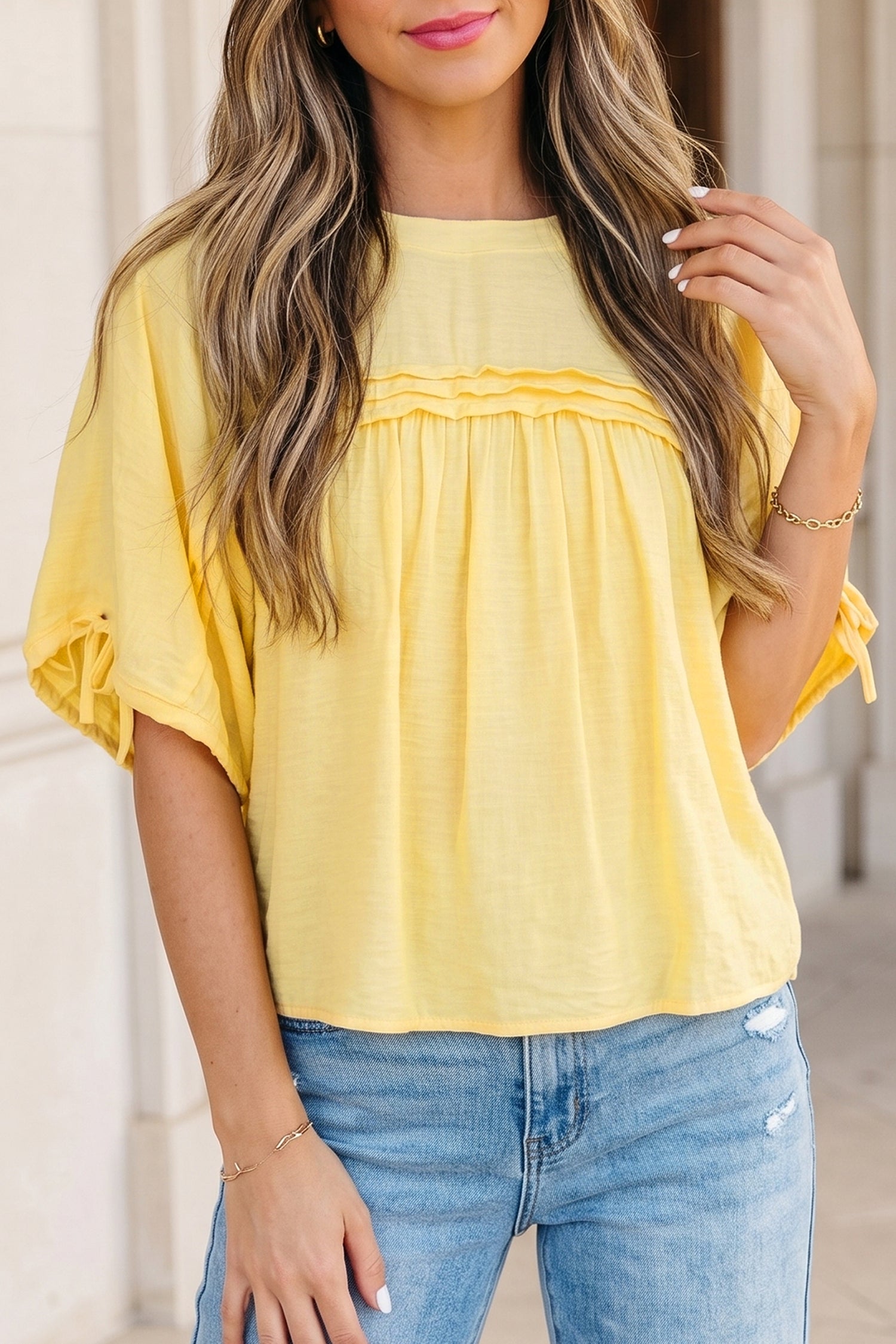 Half Sleeve Babydoll Blouse