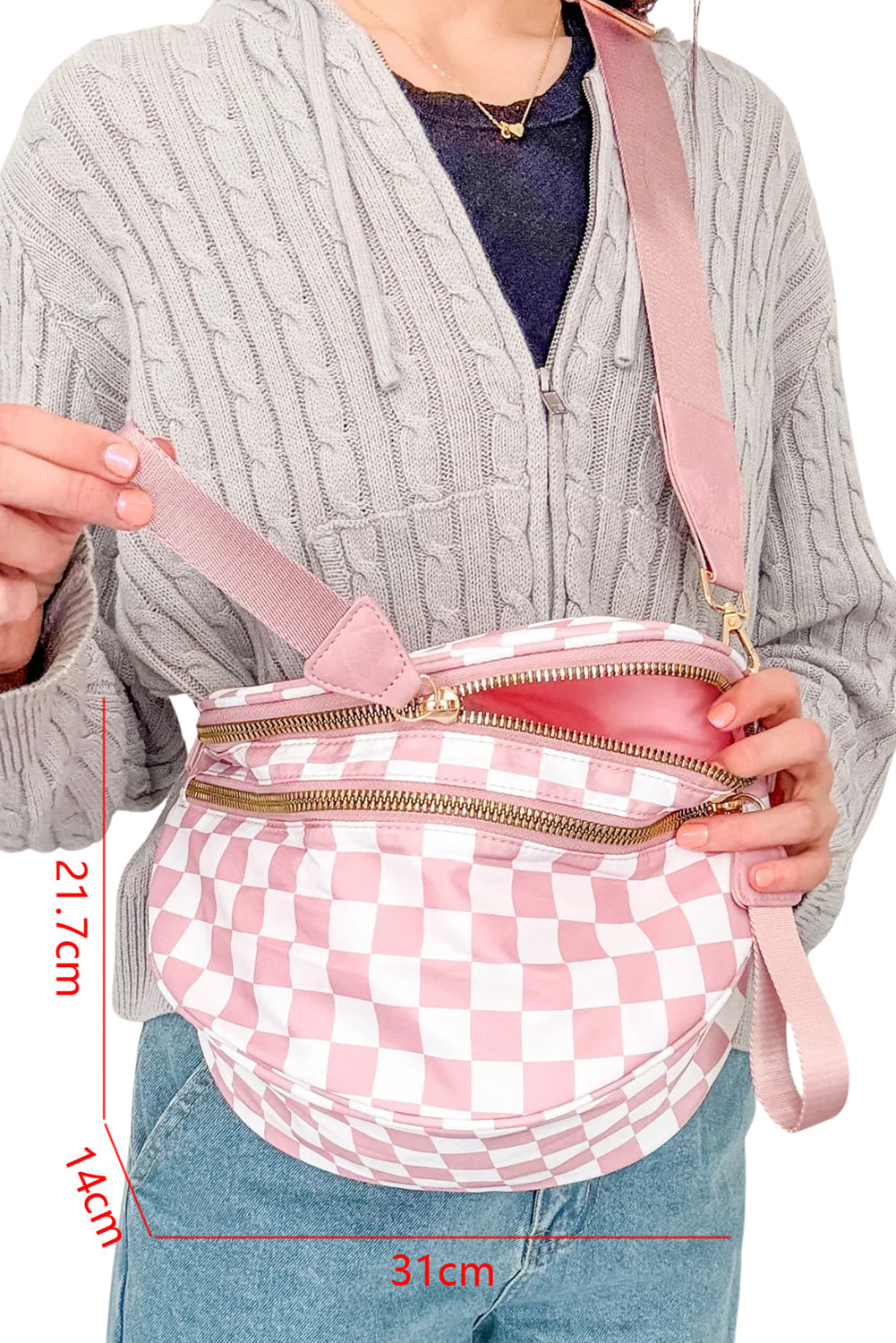 Wide Strap Large Crossbody Bag