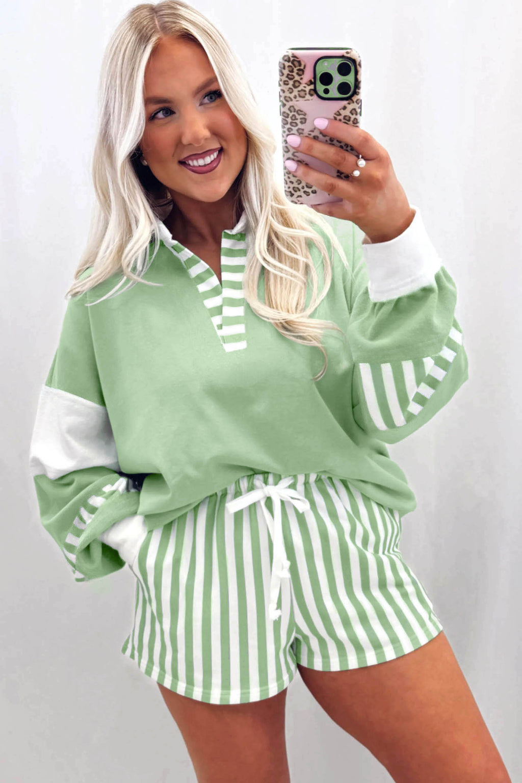 Pullover Top Shorts Set