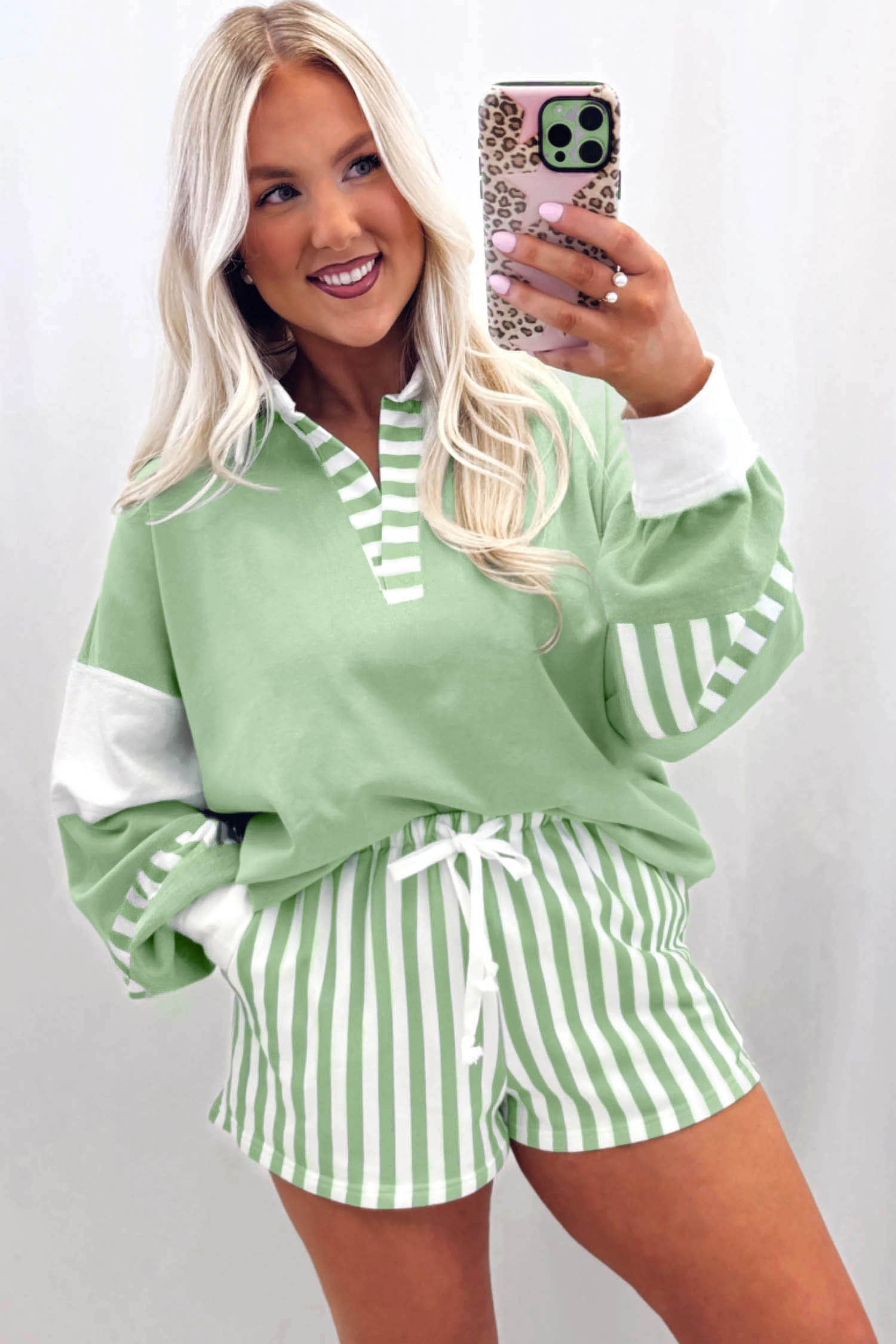 Pullover Top Shorts Set